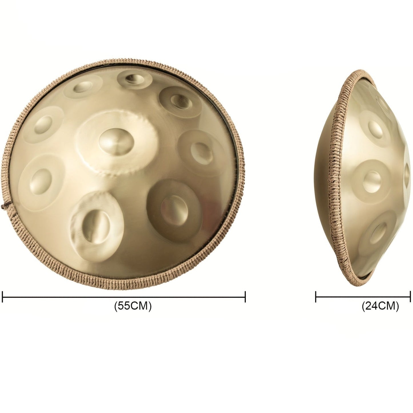 Handpan 9 notes Kurd en ré mineur 440 Hz Intérieur