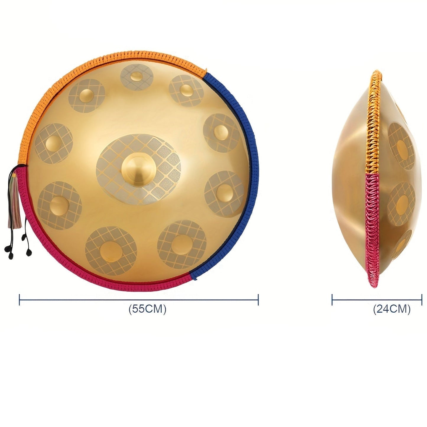 Handpan 10 notes kurd en ré mineur 440 Hz Éther