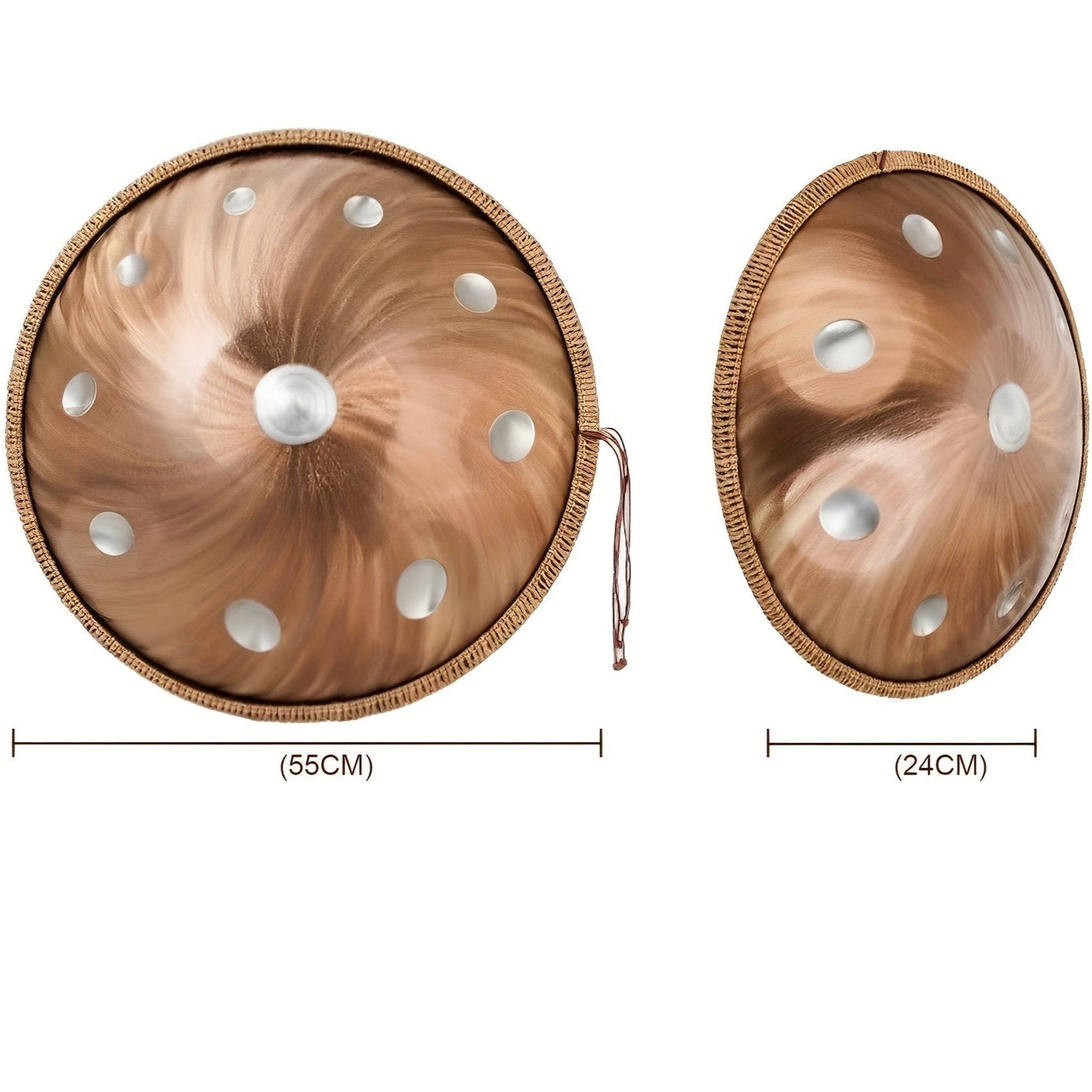 Handpan 10 notes Kurd en ré mineur 440 Hz Harmonie