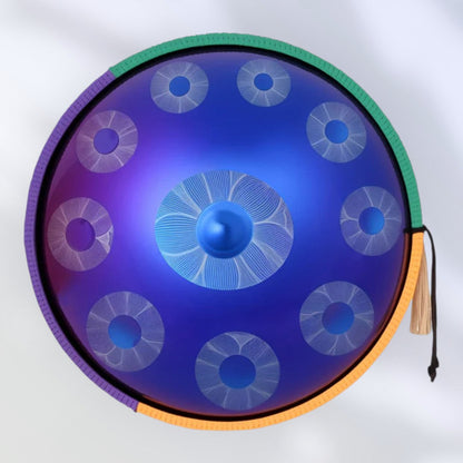 Handpan Blue 10 notes en ré mineur 440Hz Céleste