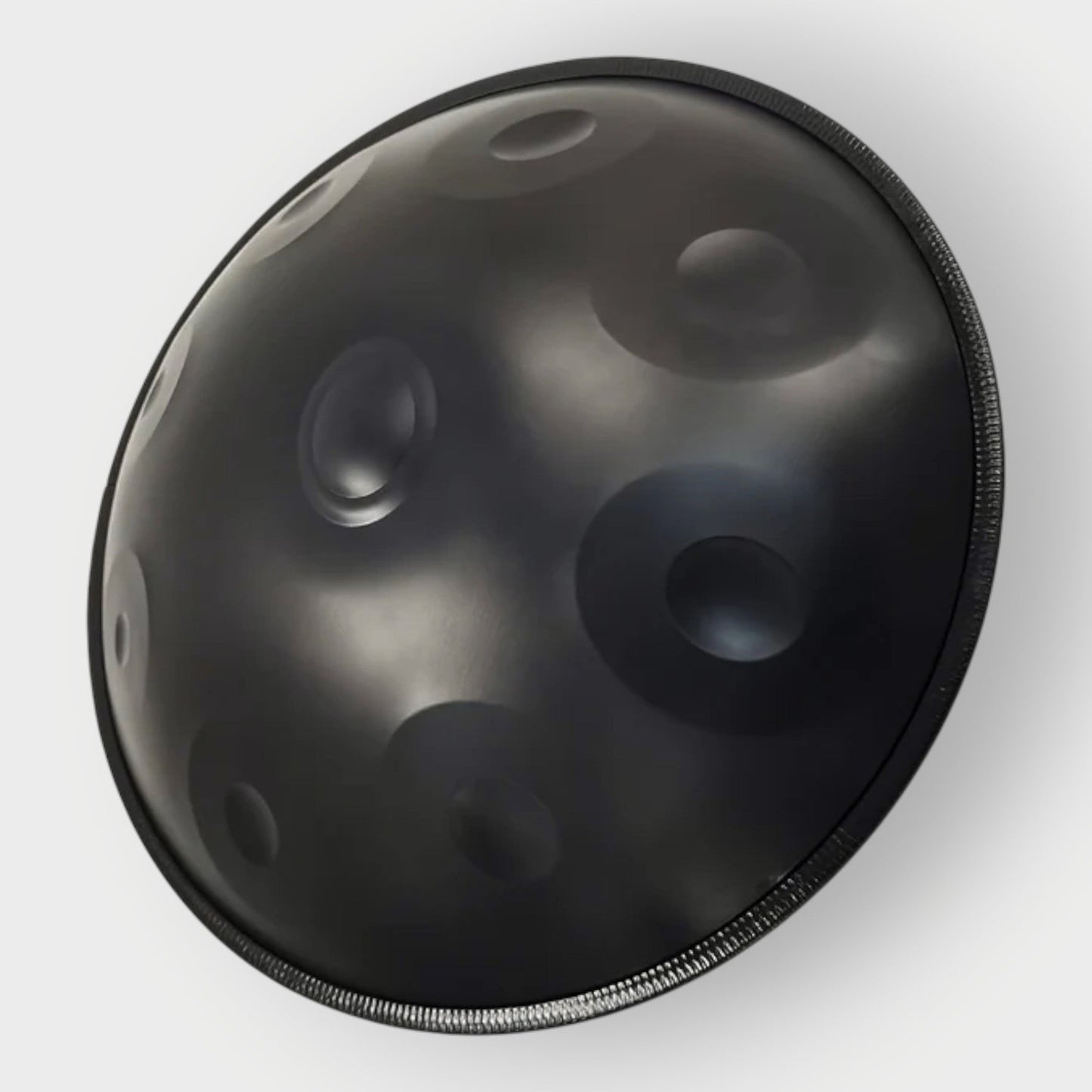 Handpan noir 9 notes en ré mineur 440 Hz Nocturne
