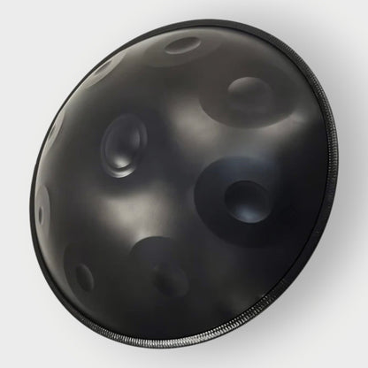 Handpan noir 9 notes en ré mineur 440 Hz Nocturne