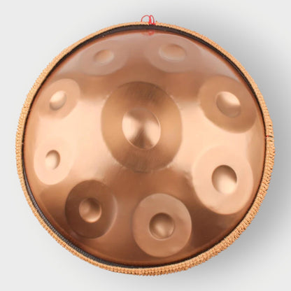 Handpan cuivré 9 notes en ré mineur 440 Hz Chaleur