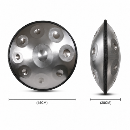 Handpan 9 notes en sol mineur 440 Hz Gaïa alt dim