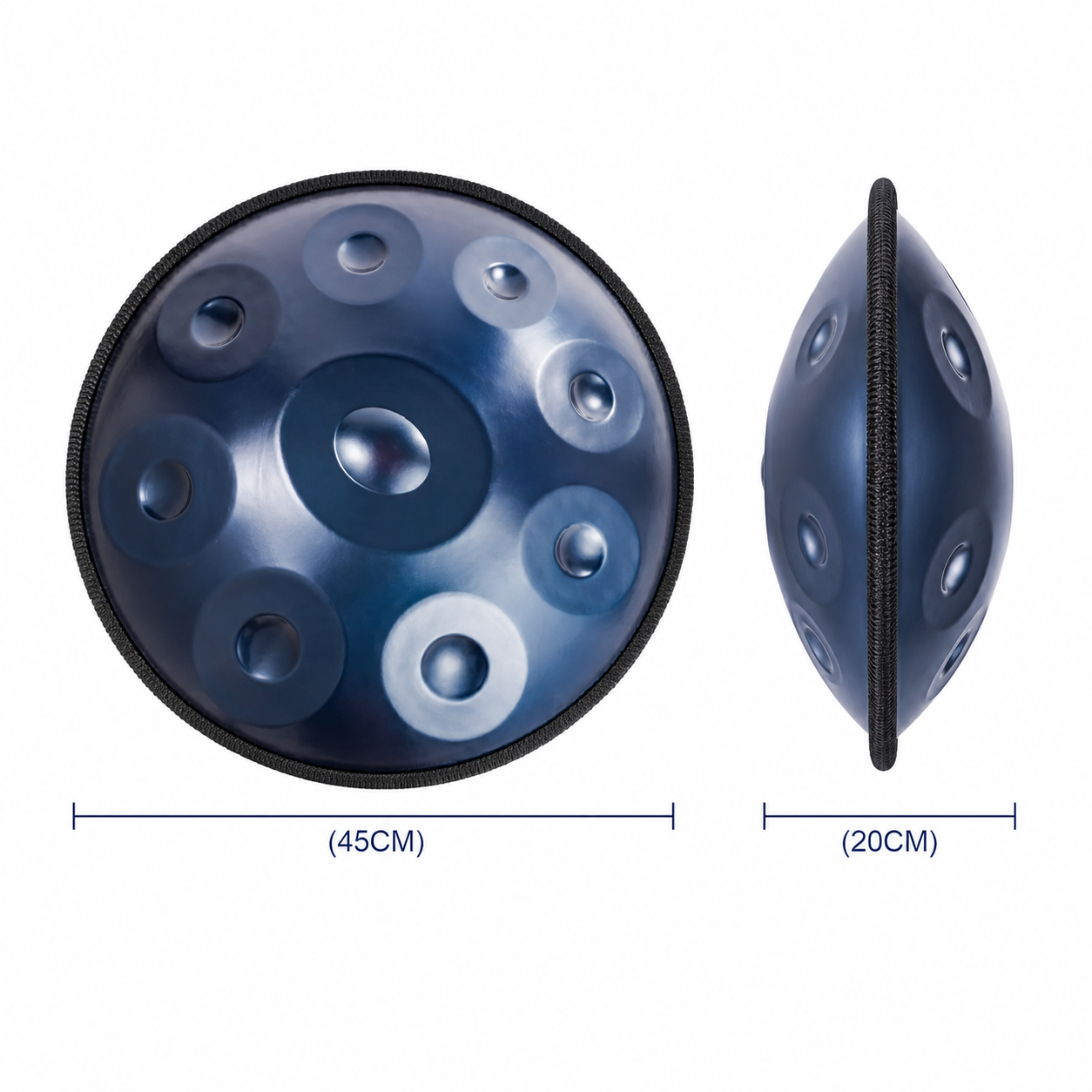 Handpan 9 notes en sol mineur 440 Hz Orée alt dim