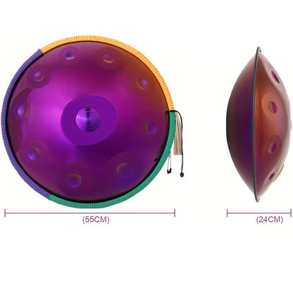 Handpan Violet 10 notes en ré mineur 440 Hz Mystique